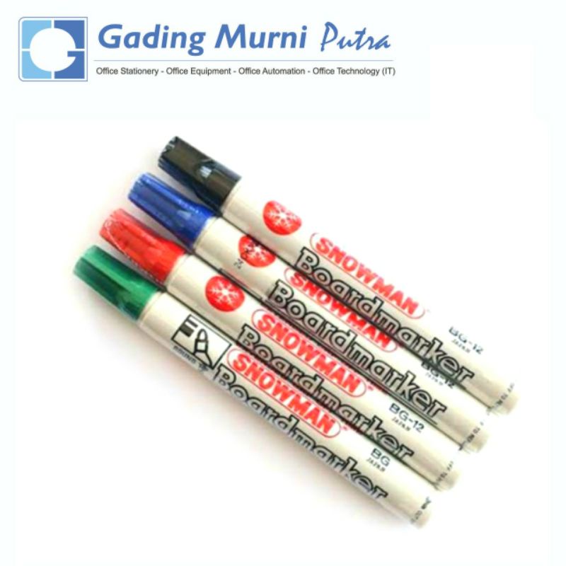 

Spidol Whiteboard Snowman BG-12 Boardmarker - ecer