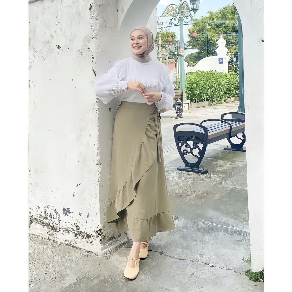 BEFAST - ZRX OOTD Kaos Oversize TIMIA / LESLEY SKIRT / Rok Wanita Model Terbaru/ Maxi Skirt Wanita / Rok Casual Wanita / Rok Kondangan/Pesta / Outfit Wanita Hijab Modis / Rok Polos / Fashion Kekinian Remaja Wanita ABG