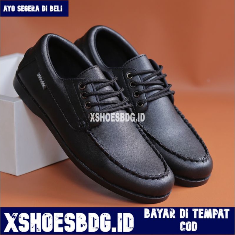 Sepatu Formal Pria Pantofel Hitam Casual Kulit Pu Original Santai Kerja Kuliah Kondangan