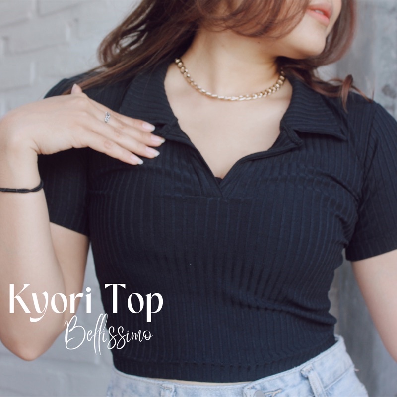 TOP V KERAH RIB // LENGAN PANJANG / LENGAN PENDEK / Rib polo / RIB V KERAH