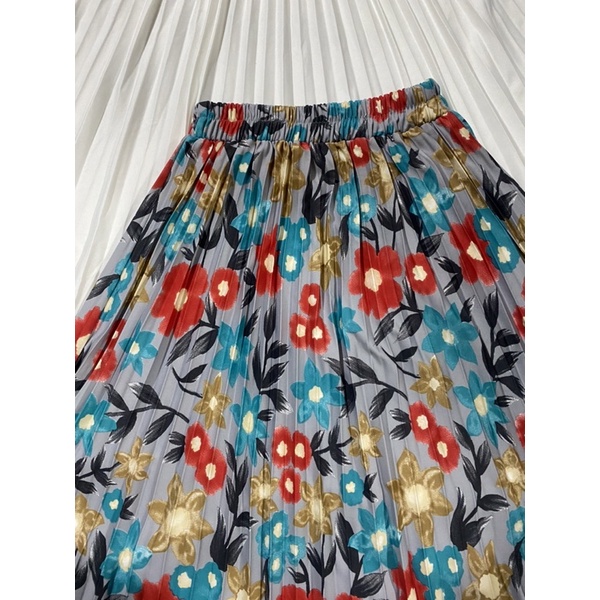 ROK PLISKET PREMIUM MOTIF FLORA TERBARU // ROK MOTIF FLORA // ROK PLISKET BUNGA FLORA // READY 8 WARNA