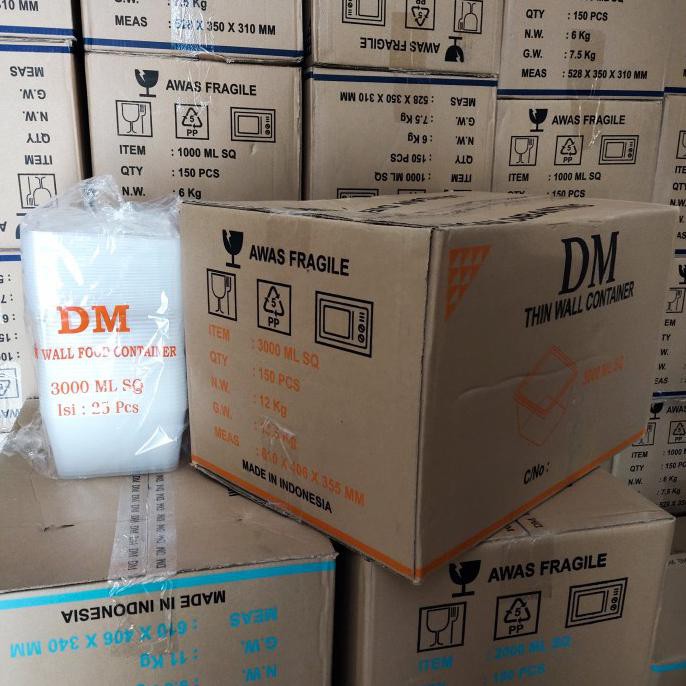 THINWALL DM SQUARE 3000 ML SQ - 3000ML SQ PERSEGI - 150 SET