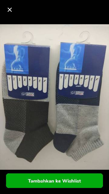 Kaos Kaki GTMAN SPORT GTS-PENDEK ISI 1Pcs