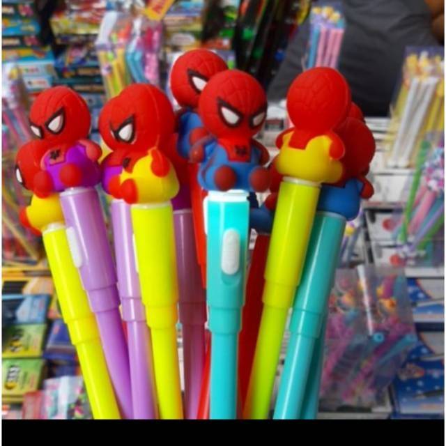 Pulpen karakter lampu spiderman