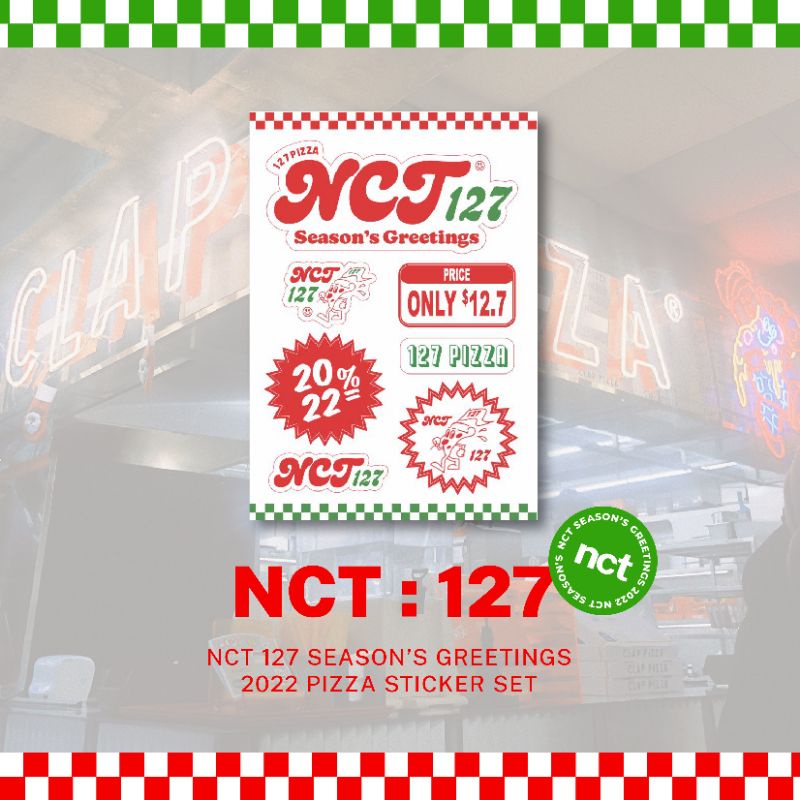 

Nct sticker set season's greeting 2022 pizza size A6