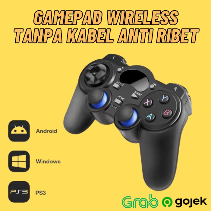 Stik Joystick Gamepad Wireless 2.4GHz Game Controller For Laptop PC Smart TV Box Android Setik Untuk