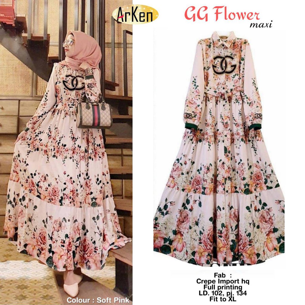 Dress GG Flower Maxi by Arken