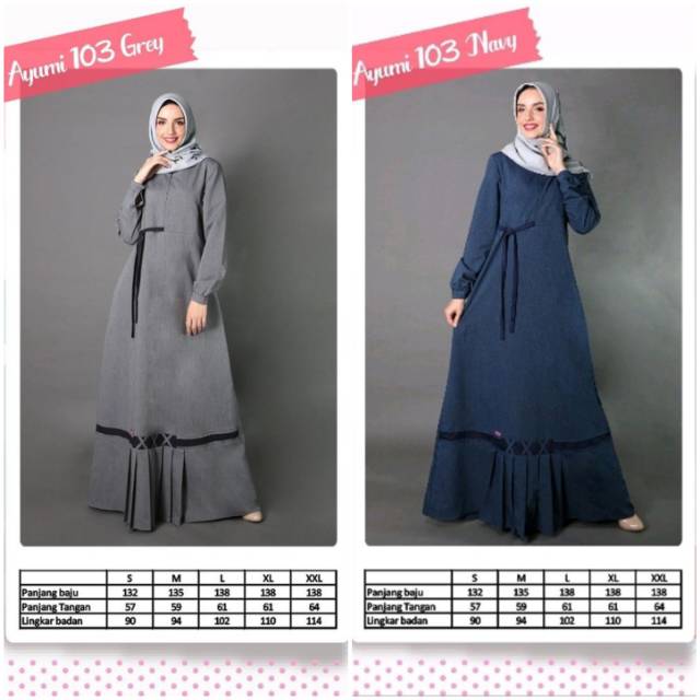 GAMIS ETHICA AYUMI 103 GREY - NAVY - DUSTY GREEN