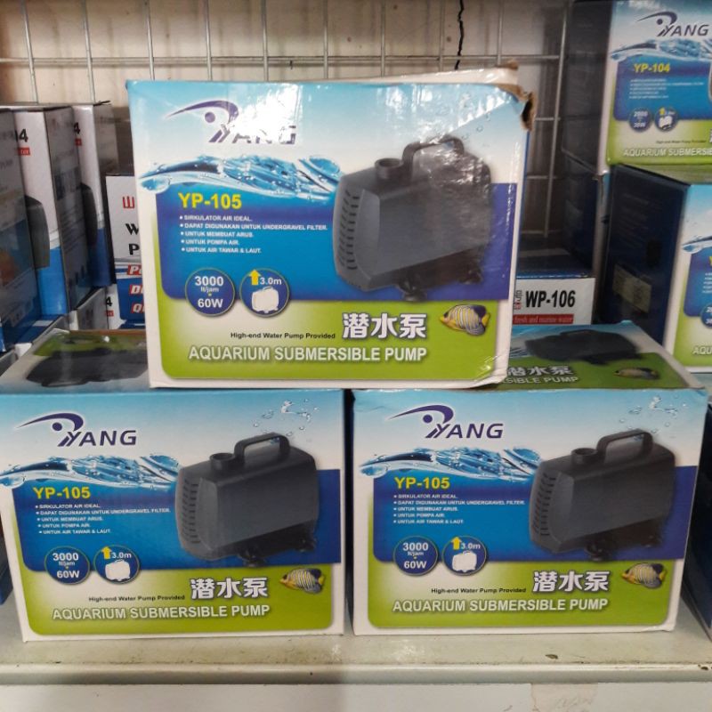 YANG YP-105 Aquarium Submersible Pump Pompa Aquarium Celup YP105