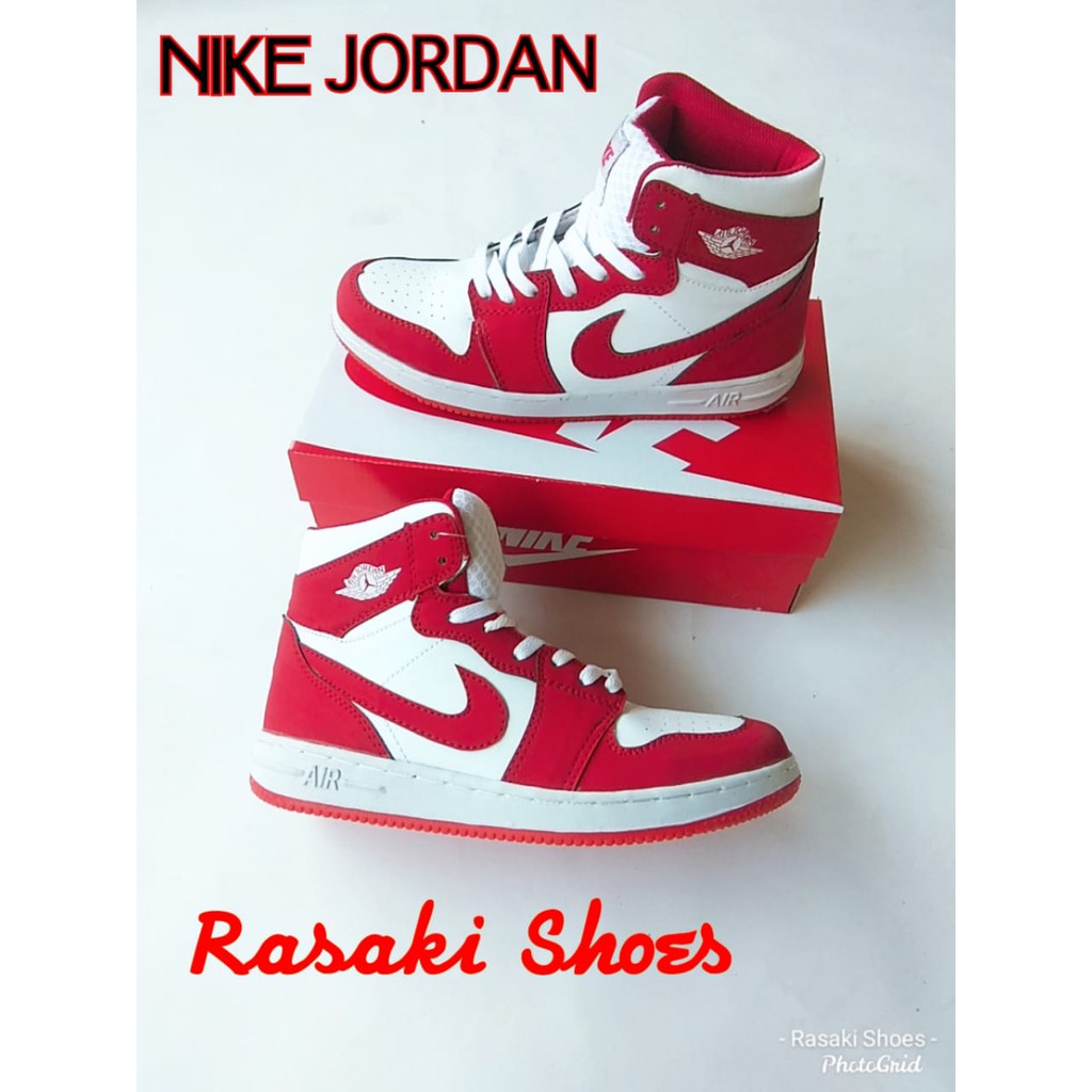 Sepatu NIKE7 JORDAN Sepatu Sneakers Pria dan Wanita Sepatu Sport Sepatu Warna Merah Putih BISA COD