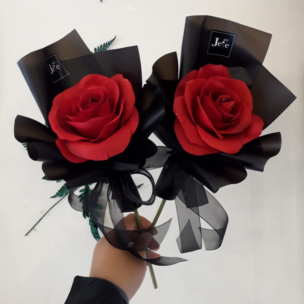 Artificial Single Stem Rose Buket Bunga Mawar Palsu Artificial Single Stem Rose Buket Bunga Mawar Palsu