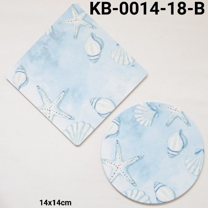 

GR-KB-0014-18 CAKE BOARD ALAS KUE KOTAK BULAT 14CM LAUT PANTAI KERANG BEST SELLER