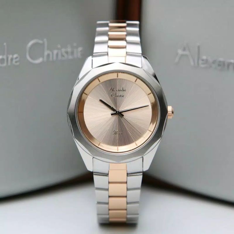 Jam Tangan Alexandre Christie AC 2860 LH Rantai  Wanita / Cewek Original