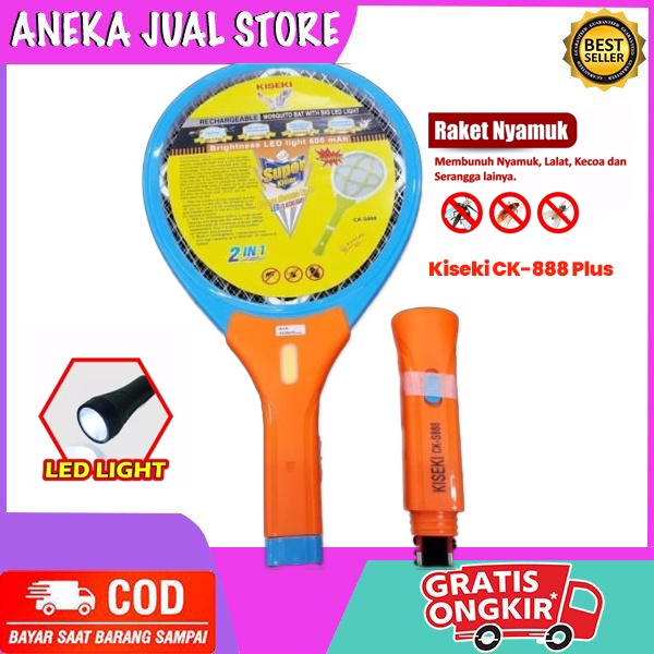 Raket Nyamuk Kiseki CK-888 Plus Senter Berkwalitas