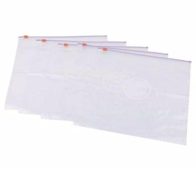 10pcs Kantong Plastik Zip-locked Reusable Untuk Makanan / Buah