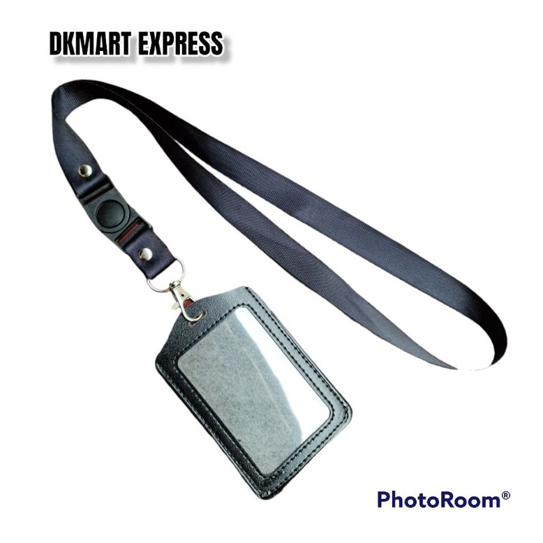 id card holder kulit sintetis tempat name tag kulit cover id card holder semi kulit