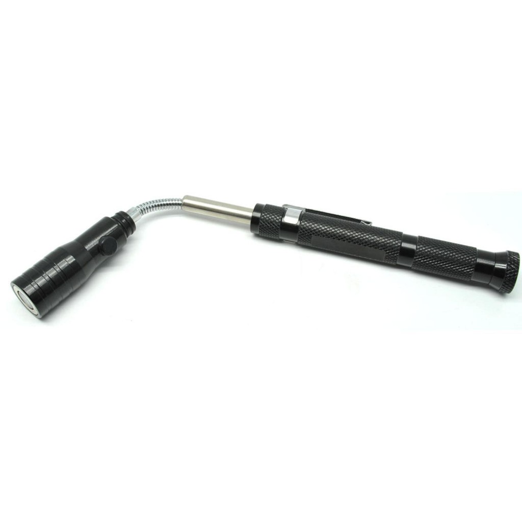 LED Telescopic Flexible Magnetic Pick Up Flashlight [Hitam]