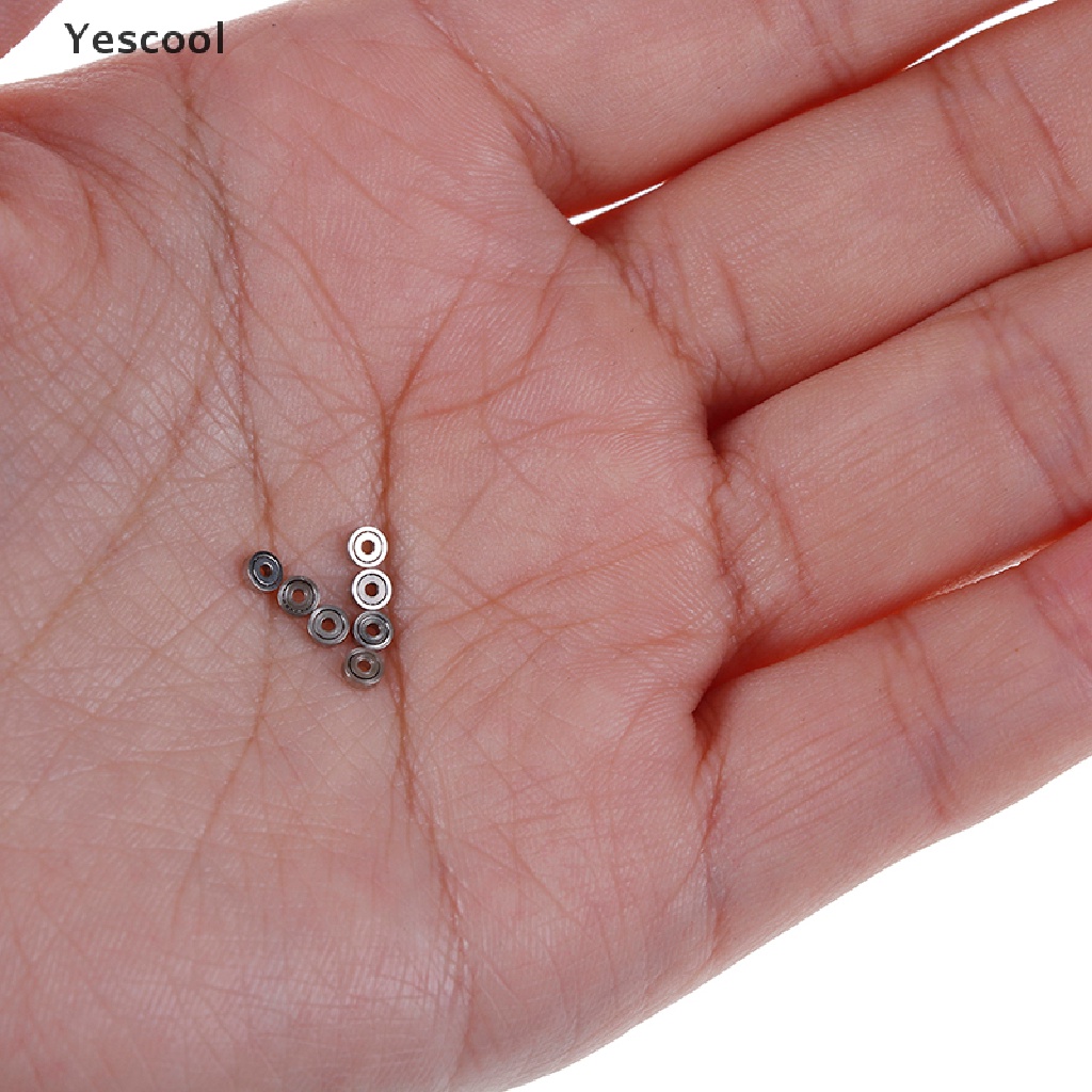 Yescool 10pcs 681ZZ Miniatur Bola Bearing Mini Bahan Metal Ukuran 1x3 X 1mm