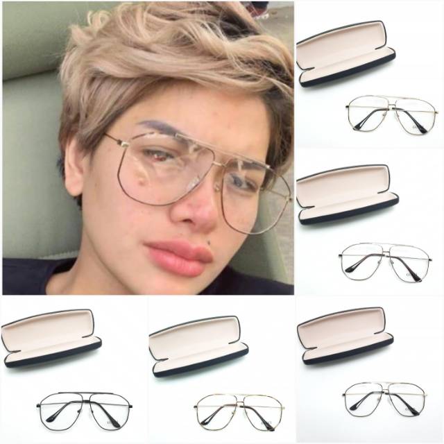 KACAMATA NIKITA MIRZANI 170090, KACAMATA OVERSIZE , KACAMATA KEKINIAN , KACAMATA VINTAGE , GC , HITS