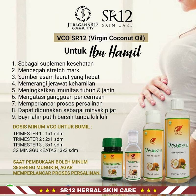 Minyak VCO SR12 | VCO Oil SR12 &amp; VCO Kapsul SR12 | SR12 Herbal Skincare | Memperkuat Imun Tubuh