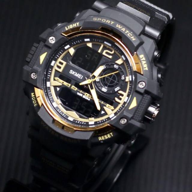 JAM PRIA SKMEI ( BLACK GOLD ) ORIGINAL