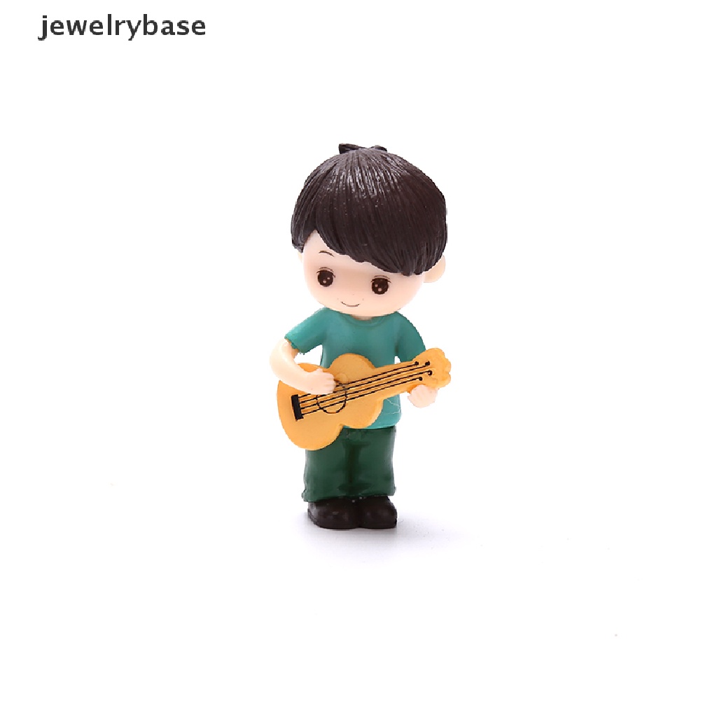 (jewelrybase) Set Miniatur Pasangan Gitar Untuk Dekorasi Taman / Rumah