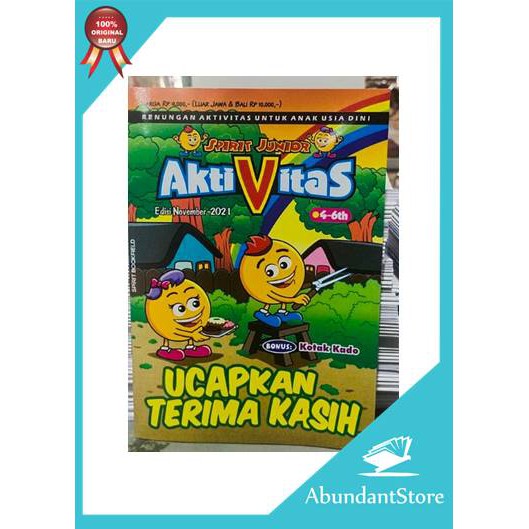 Renungan Harian Anak Spirit Junior 4-6 Tahun - Edisi November 2021