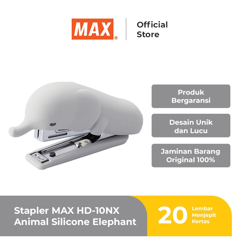 

MAX Stapler Lucu Kartun Karakter Gajah / Elephant HD-10NX Limited Edition