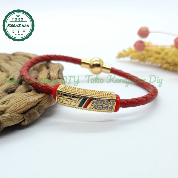 Gelang Tali Wanita Liontin Charm Xuping Lapis Emas Aksesesoris Fashion Premium Quality