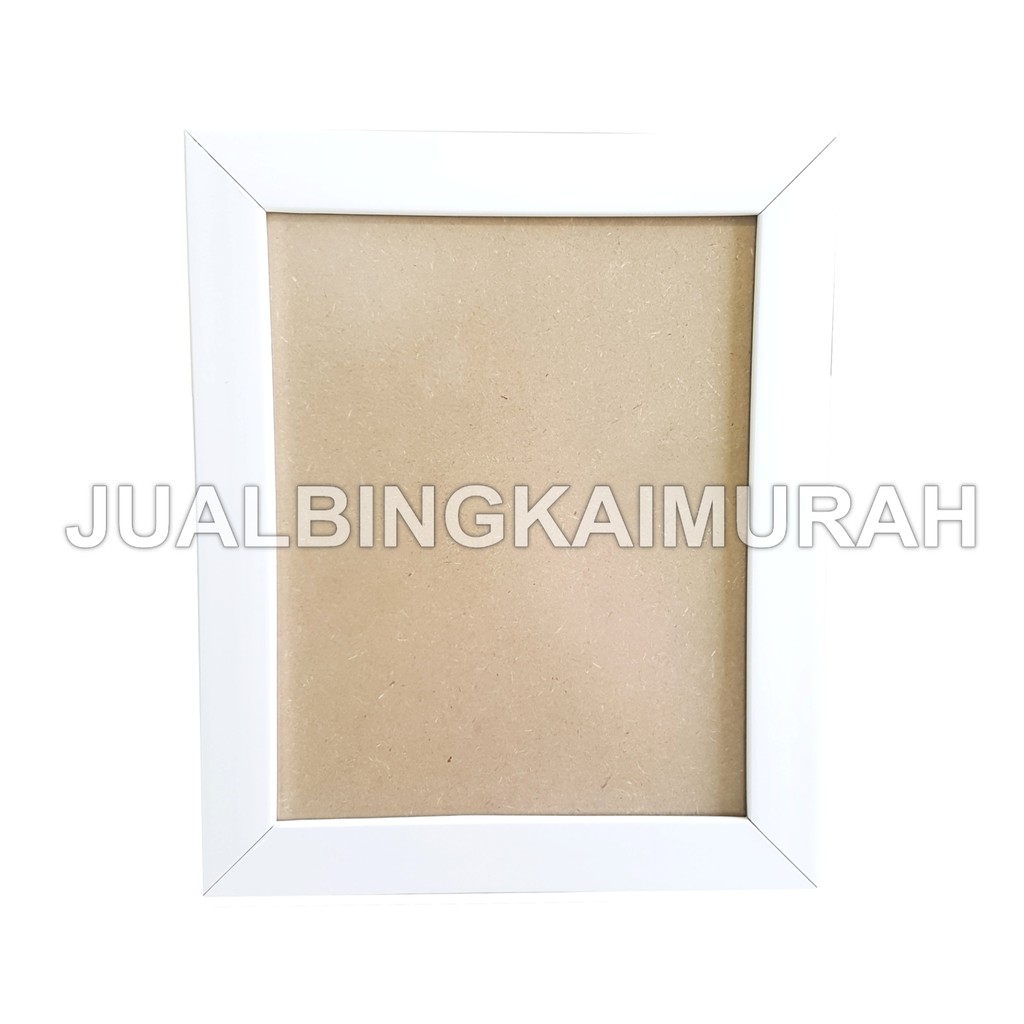 Bingkai Foto 8R/10R Putih Lebar | Photo Frame Minimalis | Pigura Gift JBM