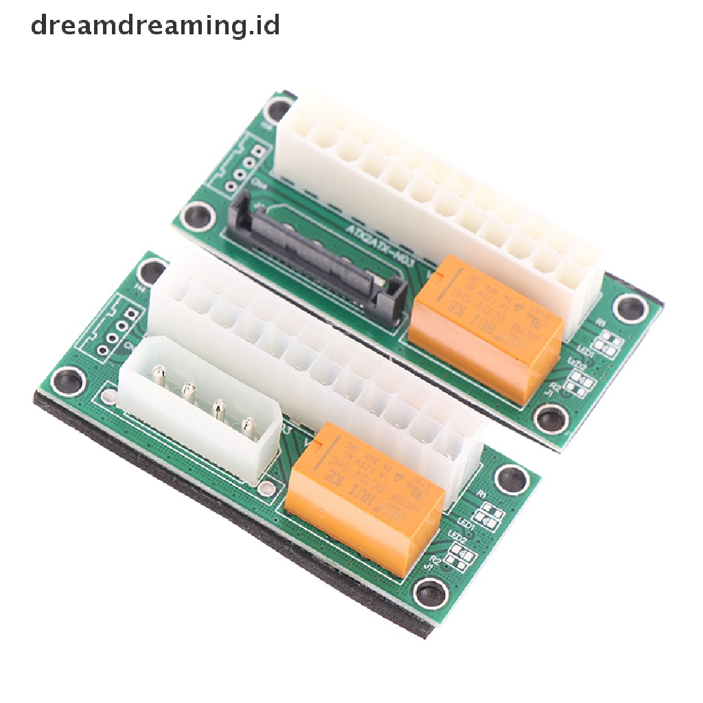 (Dreamdreaming.Id) Adapter Power Sync Dual Psu Atx 24pin Ke 4pin Sata