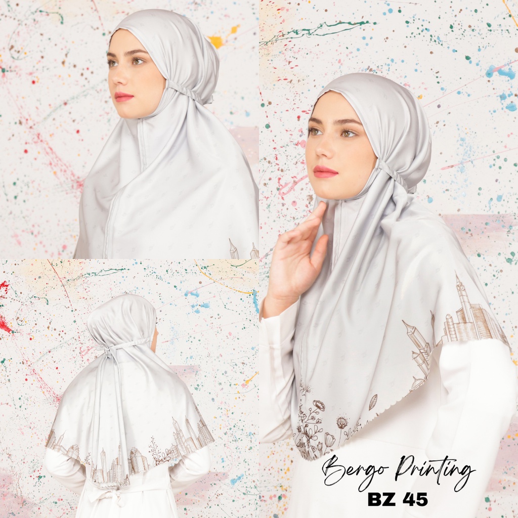 Bergo Silk Zaneva l Bergo Printing Terbaru