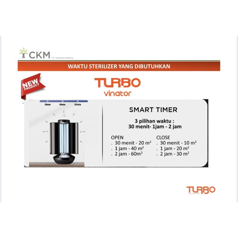 TURBO Vinator EHL 2030 Virus sterilizer