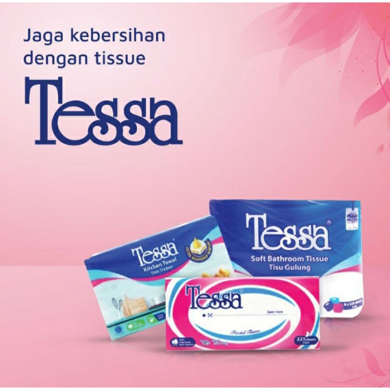 Tessa Tissue 200sheets 2ply- Tessa Tisu Wajah Natural Soft