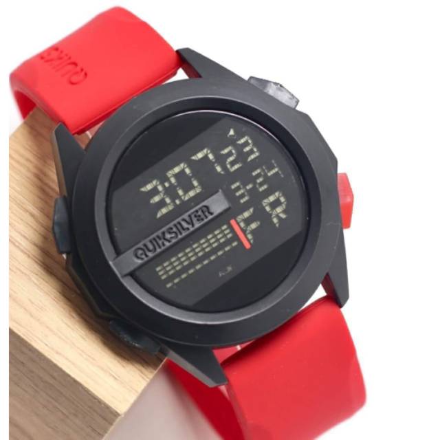 Jam Tangan Pria Quiksilver Qs Tali Merah Shopee Indonesia