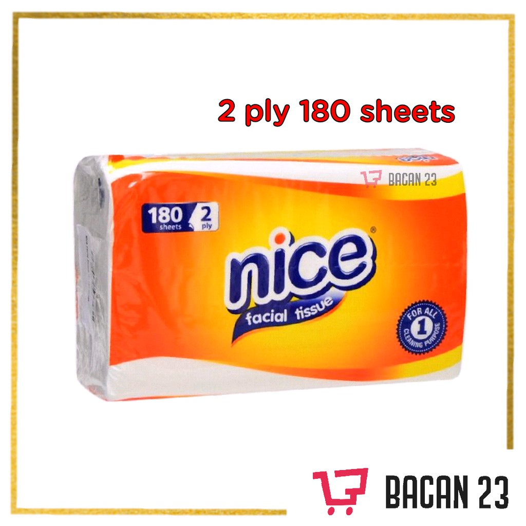 Nice Facial Tissue ( 2 Ply / 180'Sheets ) / Tissue Wajah / Bacan 23