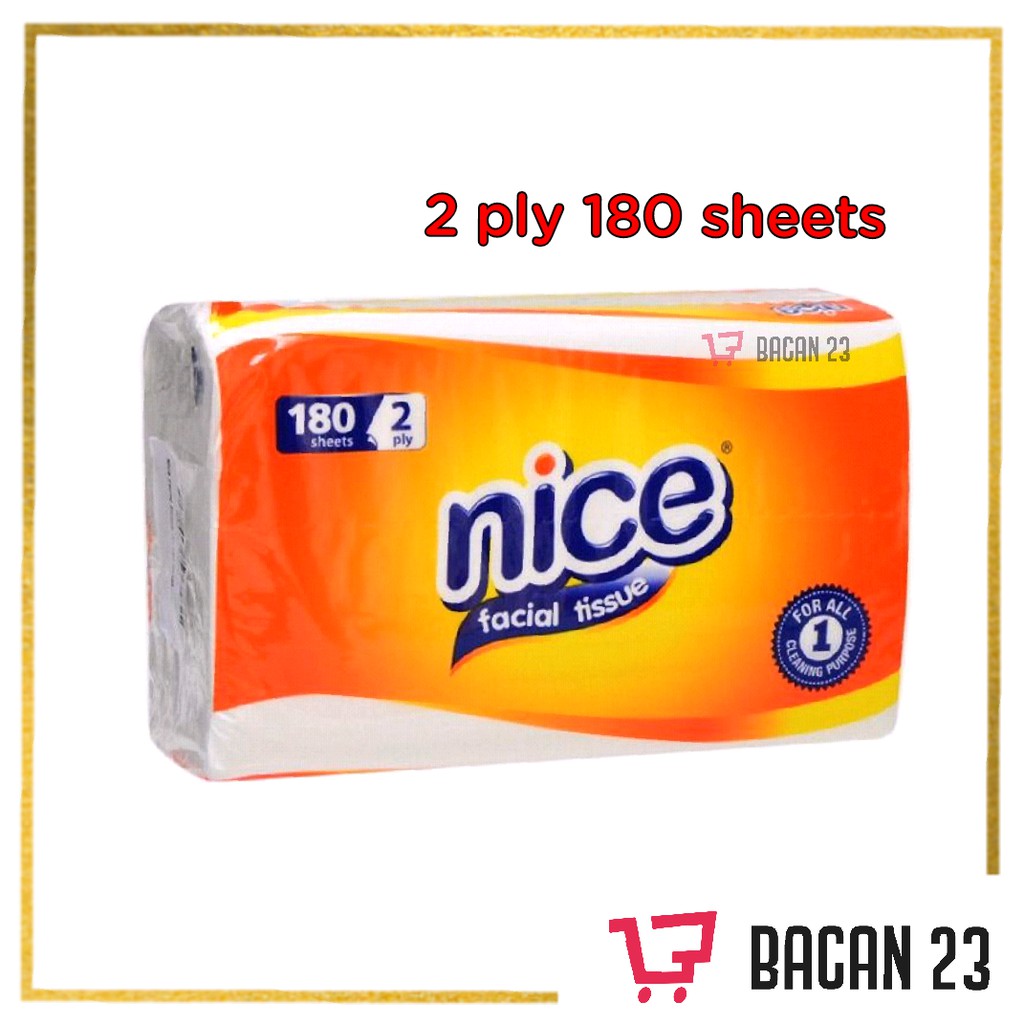 Nice Facial Tissue ( 2 Ply / 180'Sheets ) / Tissue Wajah / Bacan 23