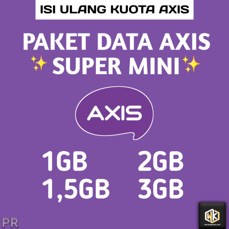 KUOTA AXIS SUPER MINI ISI ULANG / PAKET DATA AXIS TERMURAH 1GB 1,5GB 2GB 3GB
