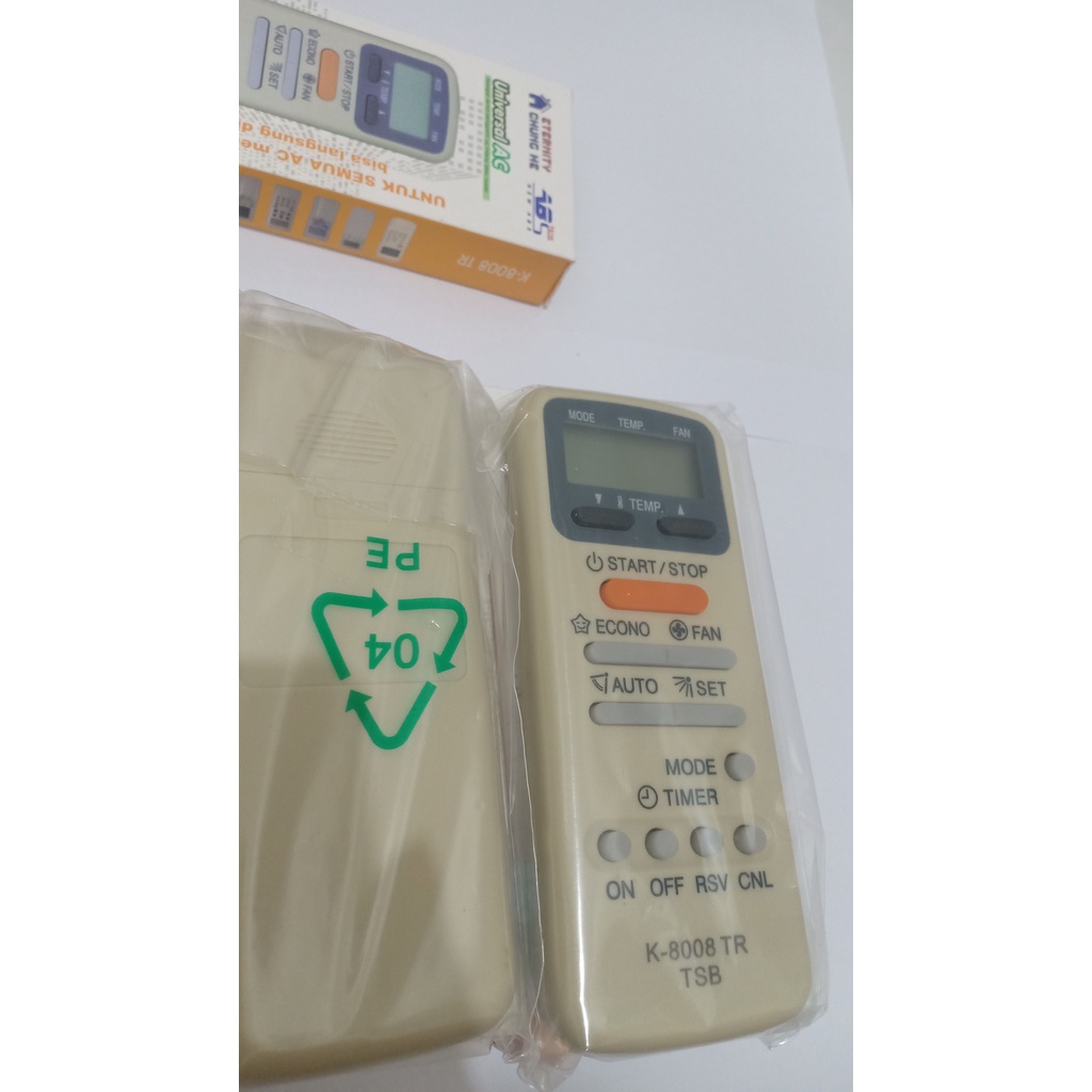 REMOT/REMOTE AC MULTIFUNGSI TOSHIBA-K 8008 TR-TANPA SETTING