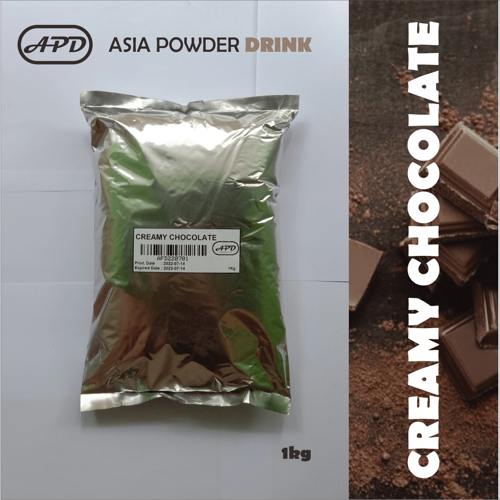

PLAIN Bubuk Minuman Rasa Creamy Chocolate 1kg - APD | ASIA POWDER DRINK