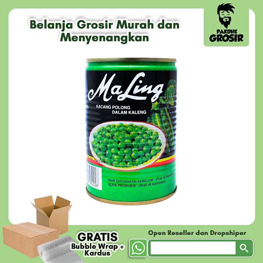 

MaLing / Ma Ling Kacang Polong / Ma Ling Green Peas 397g