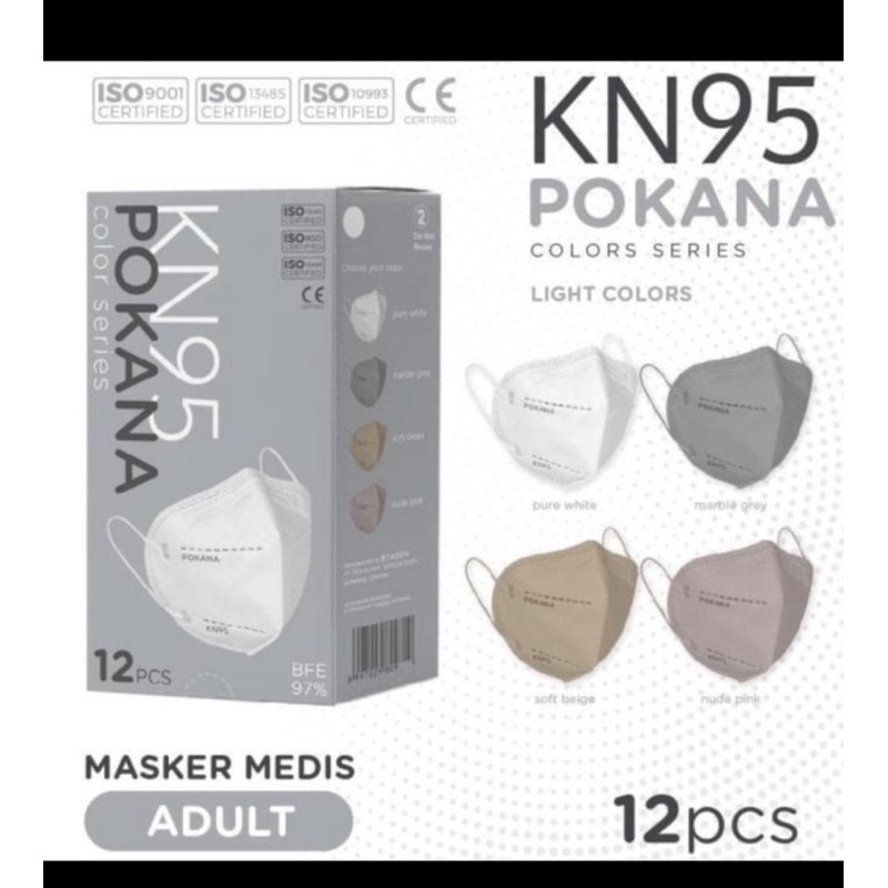 Masker Pokana KN95 6ply isi 12 pcs