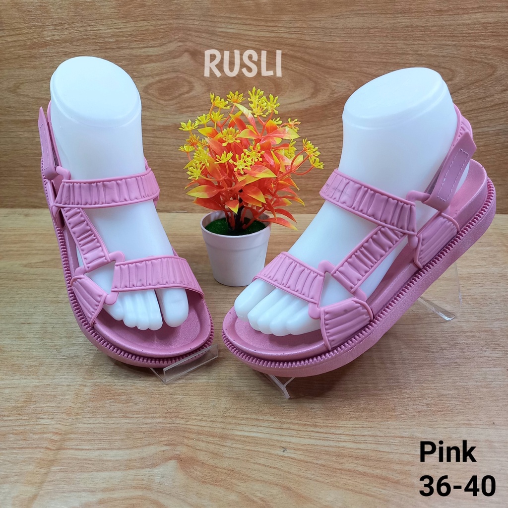 (COD) Sandal Gunung Karet Wanita Tali Perekat Yutu 9101 6