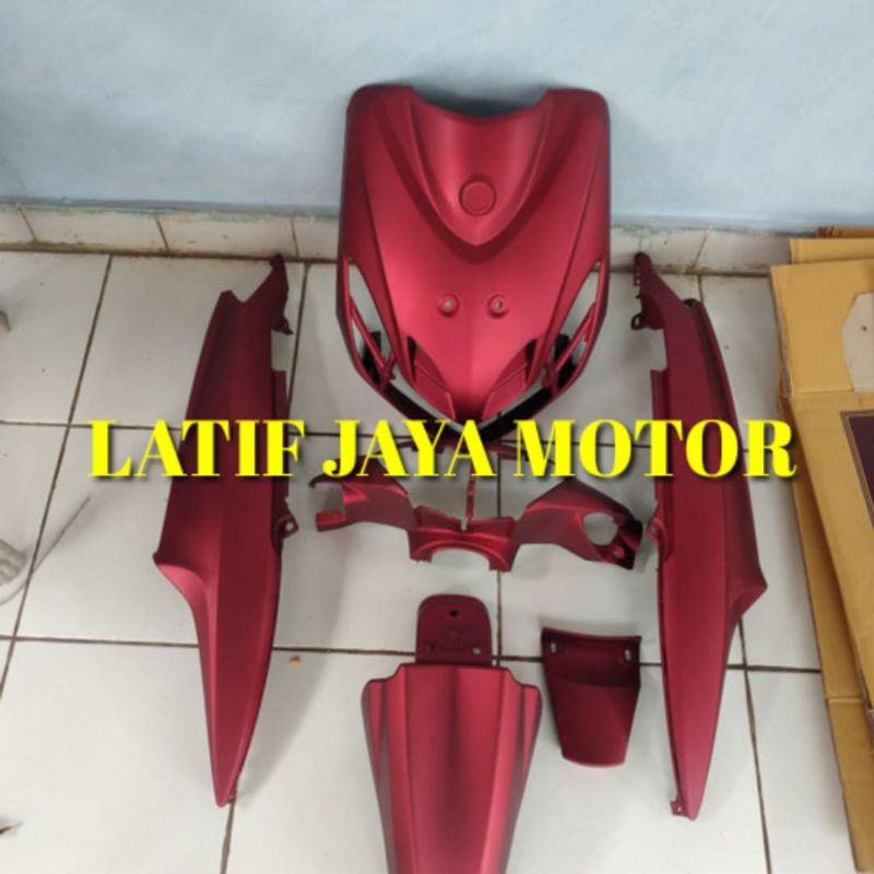 cover body yamaha mio new mio smile merah doff