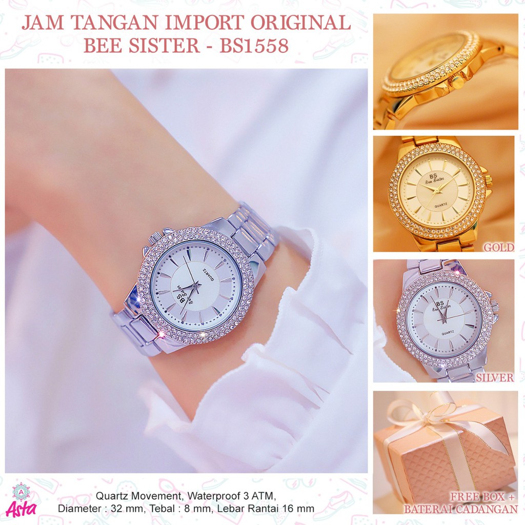 JAM TANGAN IMPORT ORIGINAL BEE SISTER-BS1558