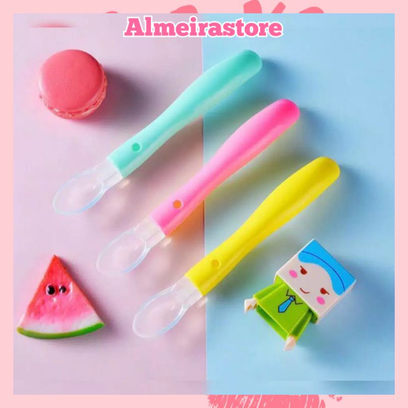 Baby Silicone Spoon / Sendok Bayi Silikon / Sendok Makan Bayi