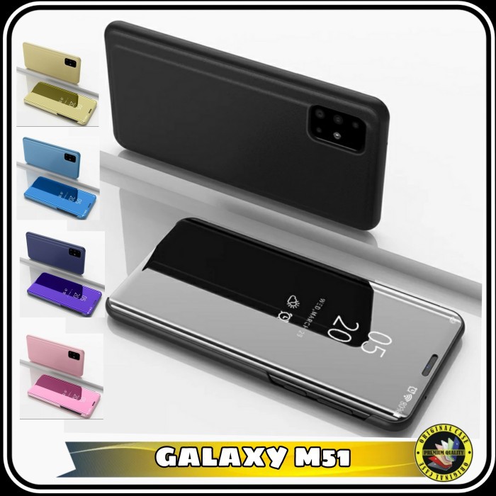 Casing Samsung Galaxy M51 M 51 Flip Case Hard miror Clear Premium