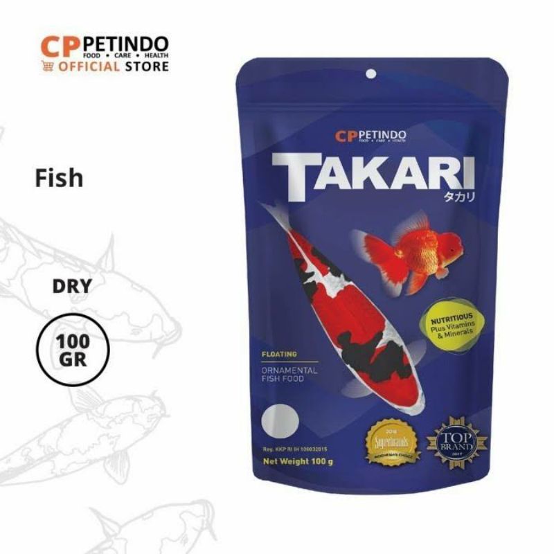 Takari Mix 1mm 100gr Pelet Ikan Koi Koki Makanan Ikan Hias