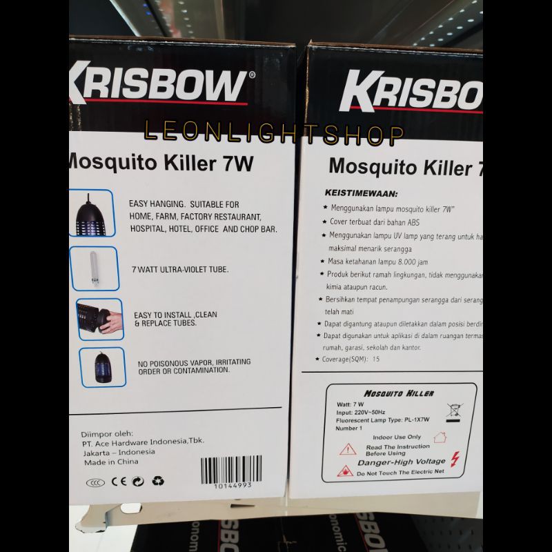 KRISBOW LAMPU SET PERANGKAP NYAMUK 7W/ACE MOSQUITO KILLER 7W/ACE HARDWARE PEMBASMI SERANGGA/NYAMUK