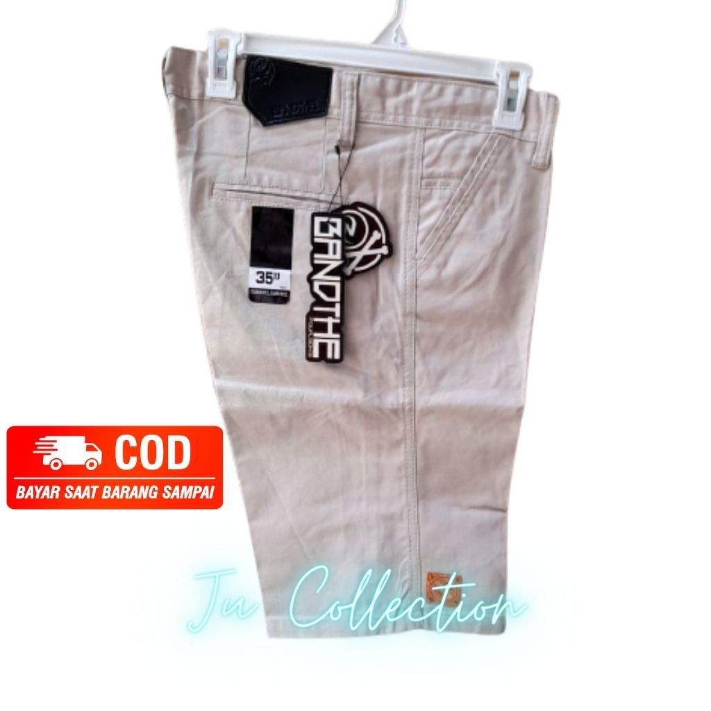 Chino Pendek Celana Cowok Hitam abu coklat krem size 27 sampai jumbo 44  big Size